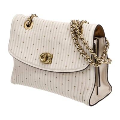COACH Parker With Quilting And Rivets Shoulder Bag