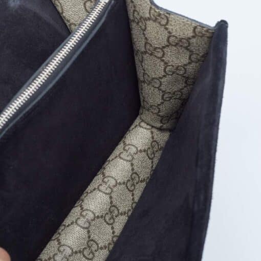 GUCCI GG Supreme Monogram Small Dionysus Shoulder Bag in Black - Image 3