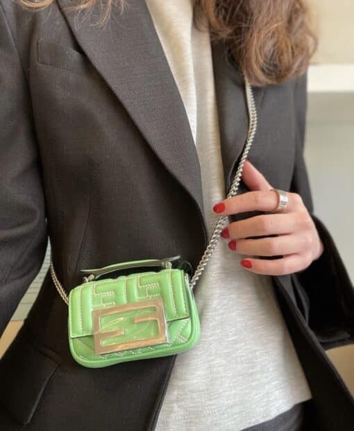 FENDI Nano Baguette Shoulder/ Crossbody Bag. - Image 13