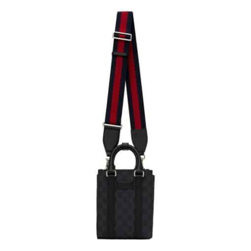 GUCCI GG Supreme Monogram Appia Calfskin Web Mini Tote Bag - Image 2