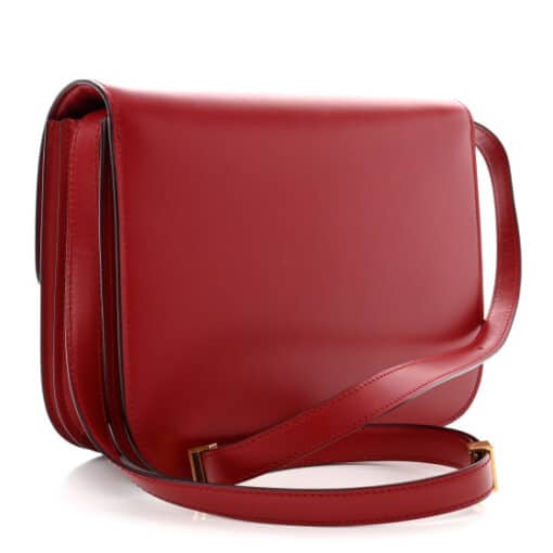 CELINE Box Calfskin Medium Classic Box Flap Bag Red - Image 8