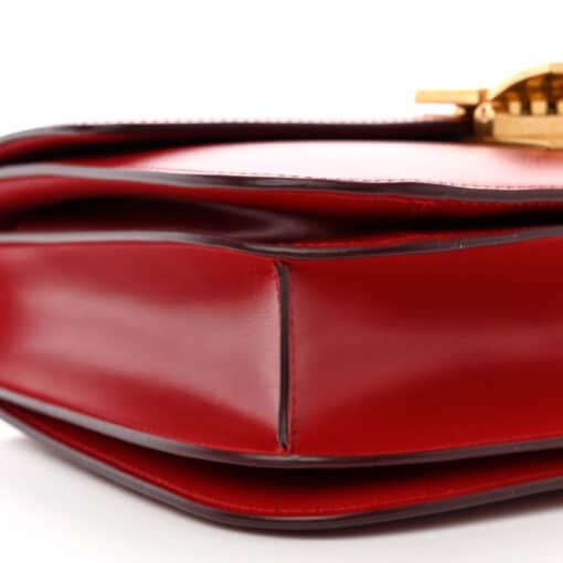 CELINE Box Calfskin Medium Classic Box Flap Bag Red - Image 5