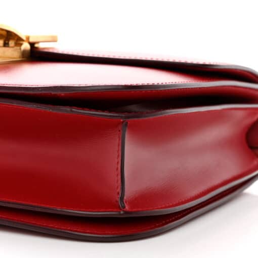 CELINE Box Calfskin Medium Classic Box Flap Bag Red - Image 4
