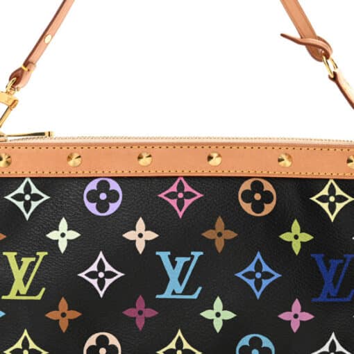 Louis Vuitton Monogram Multicolour Pochette Accessories Black - Image 6