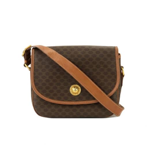 CELINE Vintage Macadam Canvas Shoulder Bag - Image 3