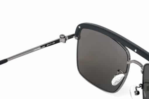 Alexander McQueen Unisex Sunglasses Browline Grey/Black - Image 2