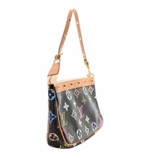 Louis Vuitton Monogram Multicolour Pochette Accessories Black - Image 11
