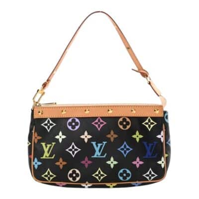 Louis Vuitton Monogram Multicolour Pochette Accessories Black