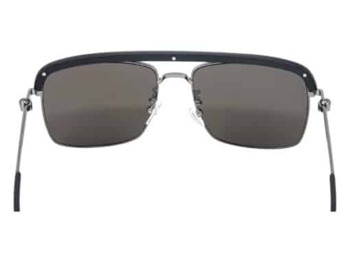 Alexander McQueen Unisex Sunglasses Browline Grey/Black - Image 3