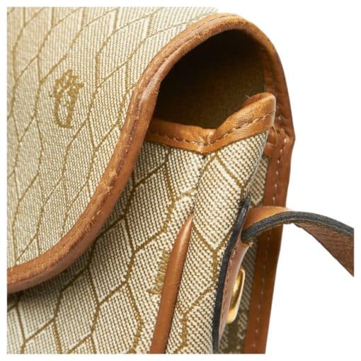 Dior Brown Honeycomb Coated Canvas Crossbody Bag Beige. - Image 2