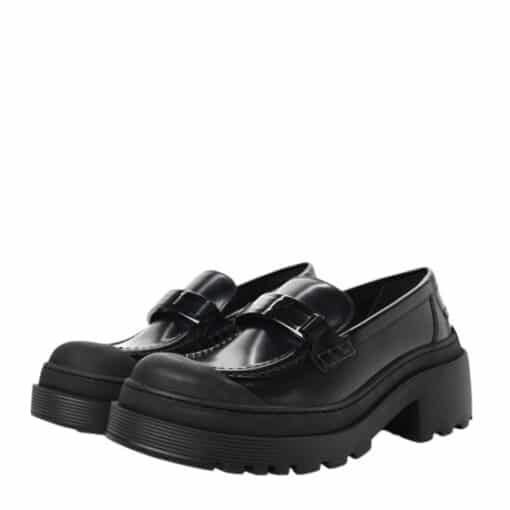 CHRISTIAN DIOR Brushed Calfskin Rubber Dior Code Cap Toe Lug Sole 15mm Black Gents Loafers (Size 40 ) - Image 9