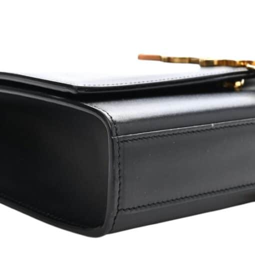 SAINT LAURENT Smooth Calfskin Medium Classic Monogram Kate Tassel Satchel Black - Image 13