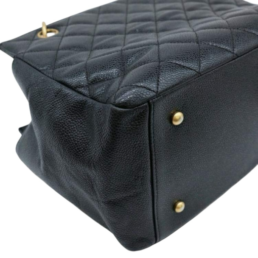Chanel Black Vintage Caviar Leather CC petite Shopping Tote - Image 11
