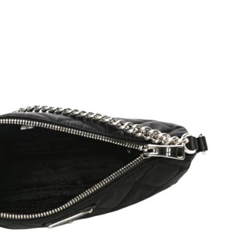 PRADA Nylon Tessuto Impuntu Quilted Top Handle Bag Black - Image 7