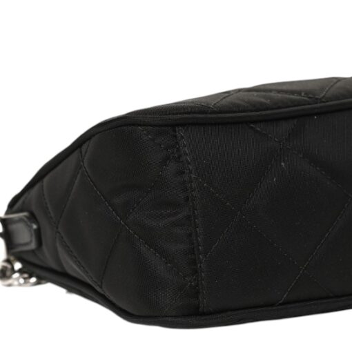 PRADA Nylon Tessuto Impuntu Quilted Top Handle Bag Black - Image 4