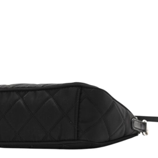 PRADA Nylon Tessuto Impuntu Quilted Top Handle Bag Black - Image 3