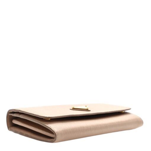 PRADA Vitello Continental Flap Travel Wallet Cipria - Image 5