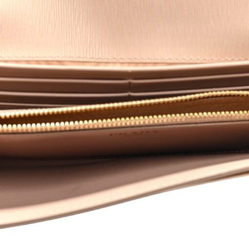 PRADA Vitello Continental Flap Travel Wallet Cipria - Image 6