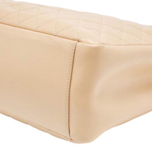 Chanel Beige Quilted Caviar Leather GST Shopper Tote - Image 8
