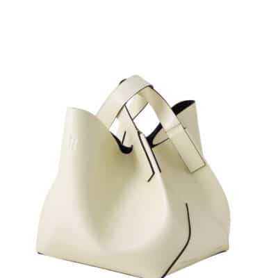 Victoria Beckham W11 Mini Tote Bag In Ivory Leather