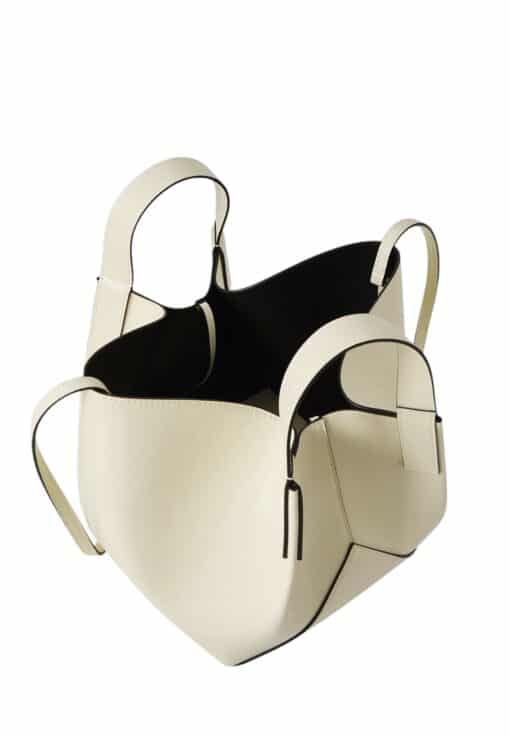 Victoria Beckham W11 Mini Tote Bag In Ivory Leather - Image 8
