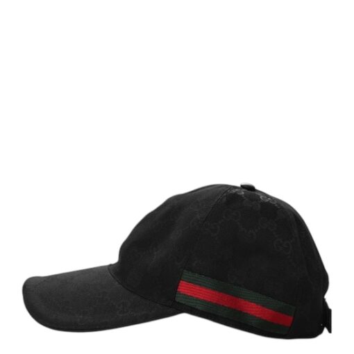 GUCCI Monogram Web Baseball Hat Black (Size S) - Image 2