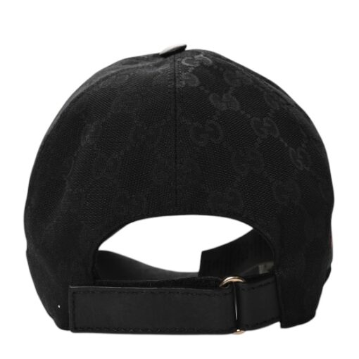 GUCCI Monogram Web Baseball Hat Black (Size S) - Image 3