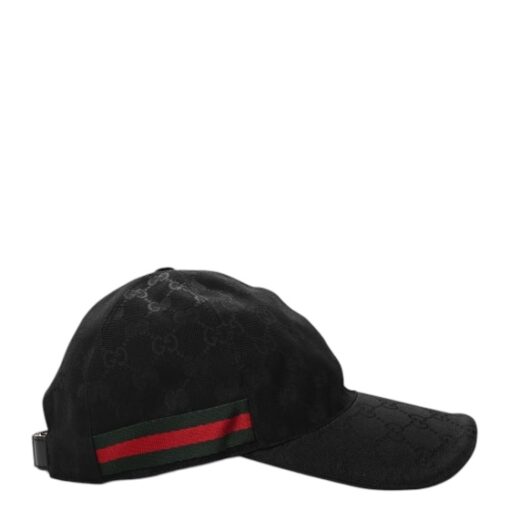 GUCCI Monogram Web Baseball Hat Black (Size S) - Image 5