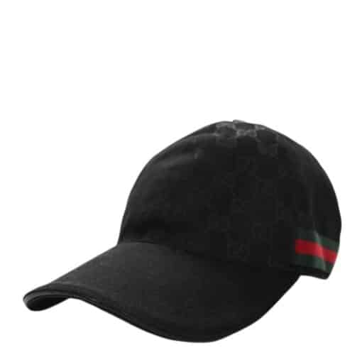 GUCCI Monogram Web Baseball Hat Black (Size S) - Image 9