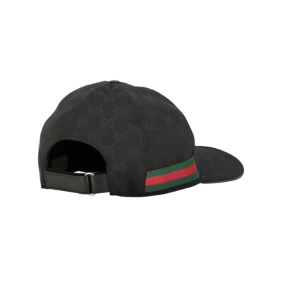 GUCCI Monogram Web Baseball Hat Black (Size S)