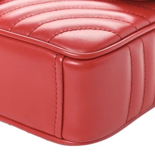 PRADA Soft Calfskin Impunture Diagramme Medium Chain Flap Shoulder Bag in Red - Image 3