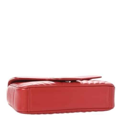 PRADA Soft Calfskin Impunture Diagramme Medium Chain Flap Shoulder Bag in Red - Image 10