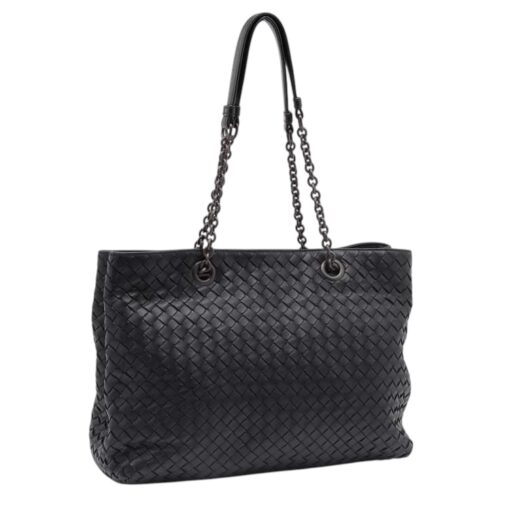 BOTTEGA VENETA Nappa Intrecciato Black Tote Bag - Image 12