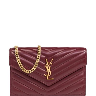 SAINT LAURENT Cassandre Envelope Wallet on Chain