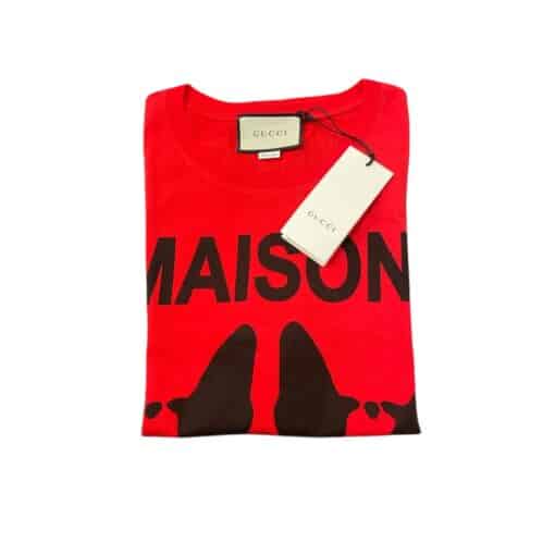 GUCCI Maison De L'amour T-Shirt In Red (Size S) - Image 5