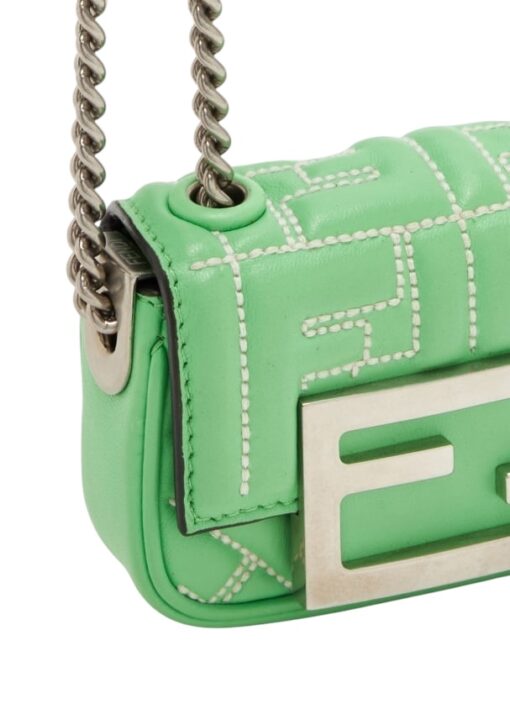 FENDI Nano Baguette Shoulder/ Crossbody Bag. - Image 8