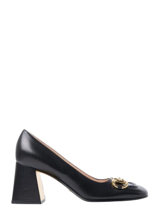 GUCCI Malaga Kid Horsebit 75mm Pumps Black (Size 37) - Image 2