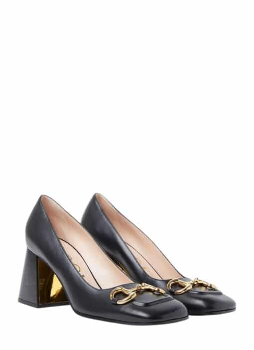GUCCI Malaga Kid Horsebit 75mm Pumps Black (Size 37) - Image 3