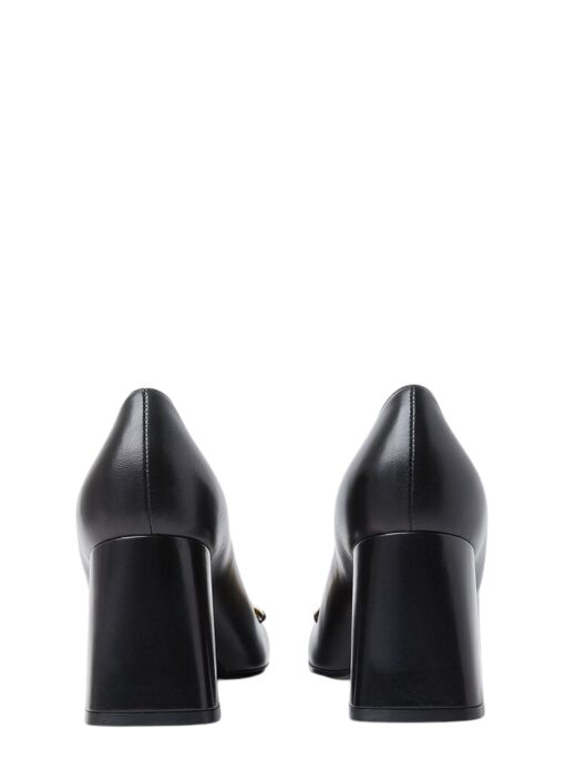 GUCCI Malaga Kid Horsebit 75mm Pumps Black (Size 37) - Image 5