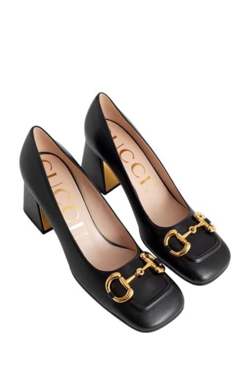 GUCCI Malaga Kid Horsebit 75mm Pumps Black (Size 37) - Image 7