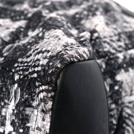 CHANEL Lambskin Nylon Tweed Printed Tote Black White. - Image 4