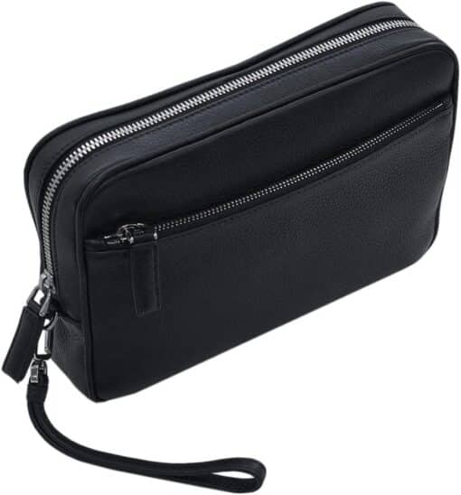 Prada Logo Plaque Calf Leather Clutch Bag - Image 4