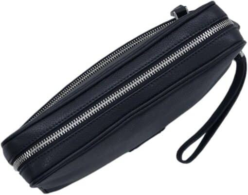 Prada Logo Plaque Calf Leather Clutch Bag - Image 6