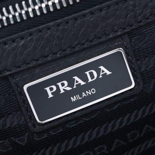 Prada Logo Plaque Calf Leather Clutch Bag - Image 8