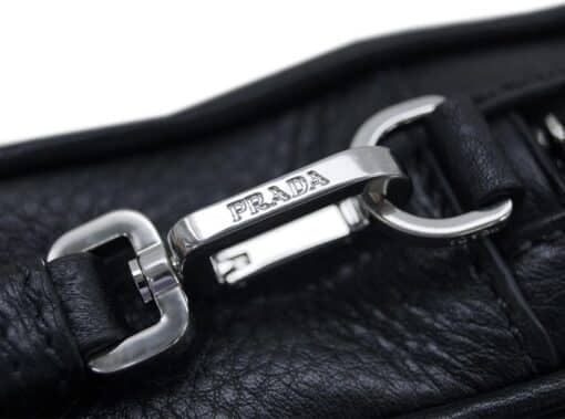 Prada Logo Plaque Calf Leather Clutch Bag - Image 9