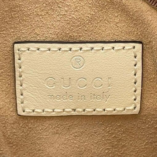 GUCCI Calfskin Matelasse GG Marmont Round Coin Purse And Key Case White Black - Image 6