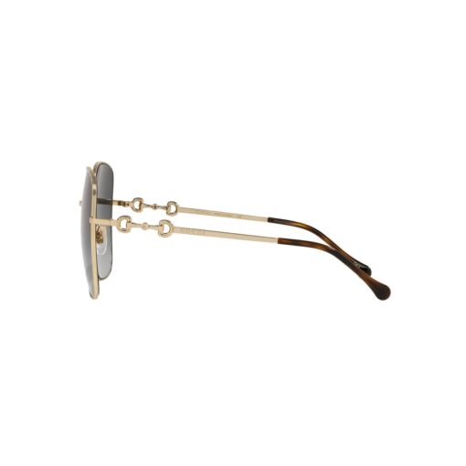 Gucci Ladies Horsebit-Embellished Oversized Sunglasses. - Image 3