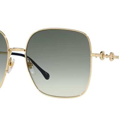Gucci Ladies Horsebit-Embellished Oversized Sunglasses.