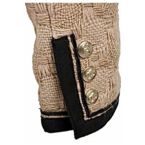 Chanel Brown Woven Wool Round Neck Jacket (Size 50) - Image 6