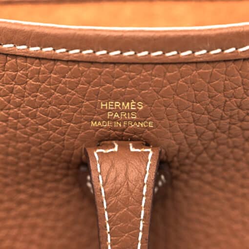 HERMES Taurillon Clemence Evelyne TPM Gold. - Image 2